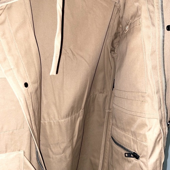 Craig Green Tan/Beige Windbreaker Water Resistant Parka Coat w Hoodie XS​​​​ - Picture 8 of 16